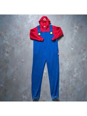 OPPO SUITS Mario Nintendo Hoodie Jumpsuit Sweatsuit Size XXL